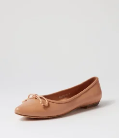 Outlet Midas Shoes Geddie Camel Leather Flat Shoes