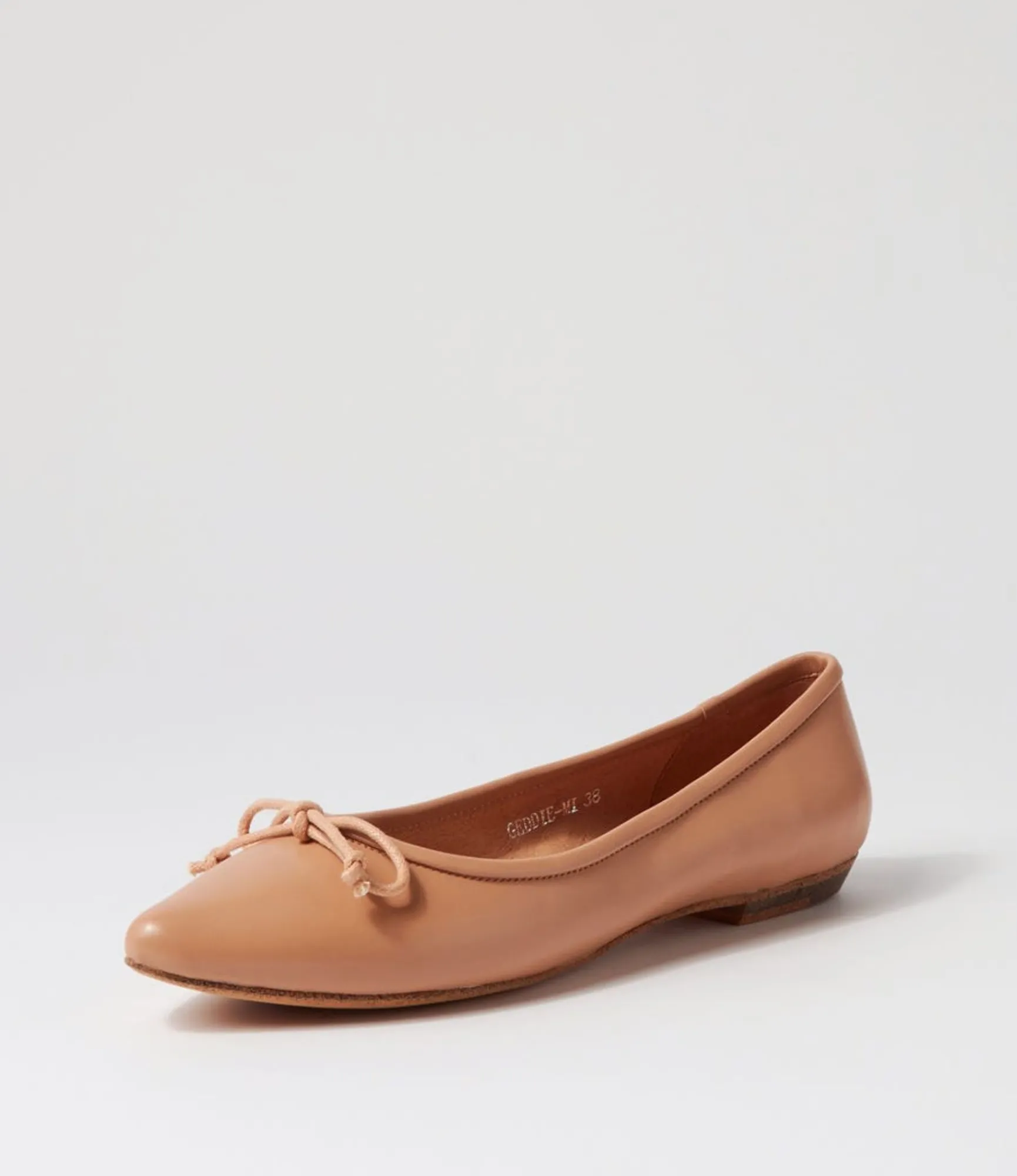 Outlet Midas Shoes Geddie Camel Leather Flat Shoes