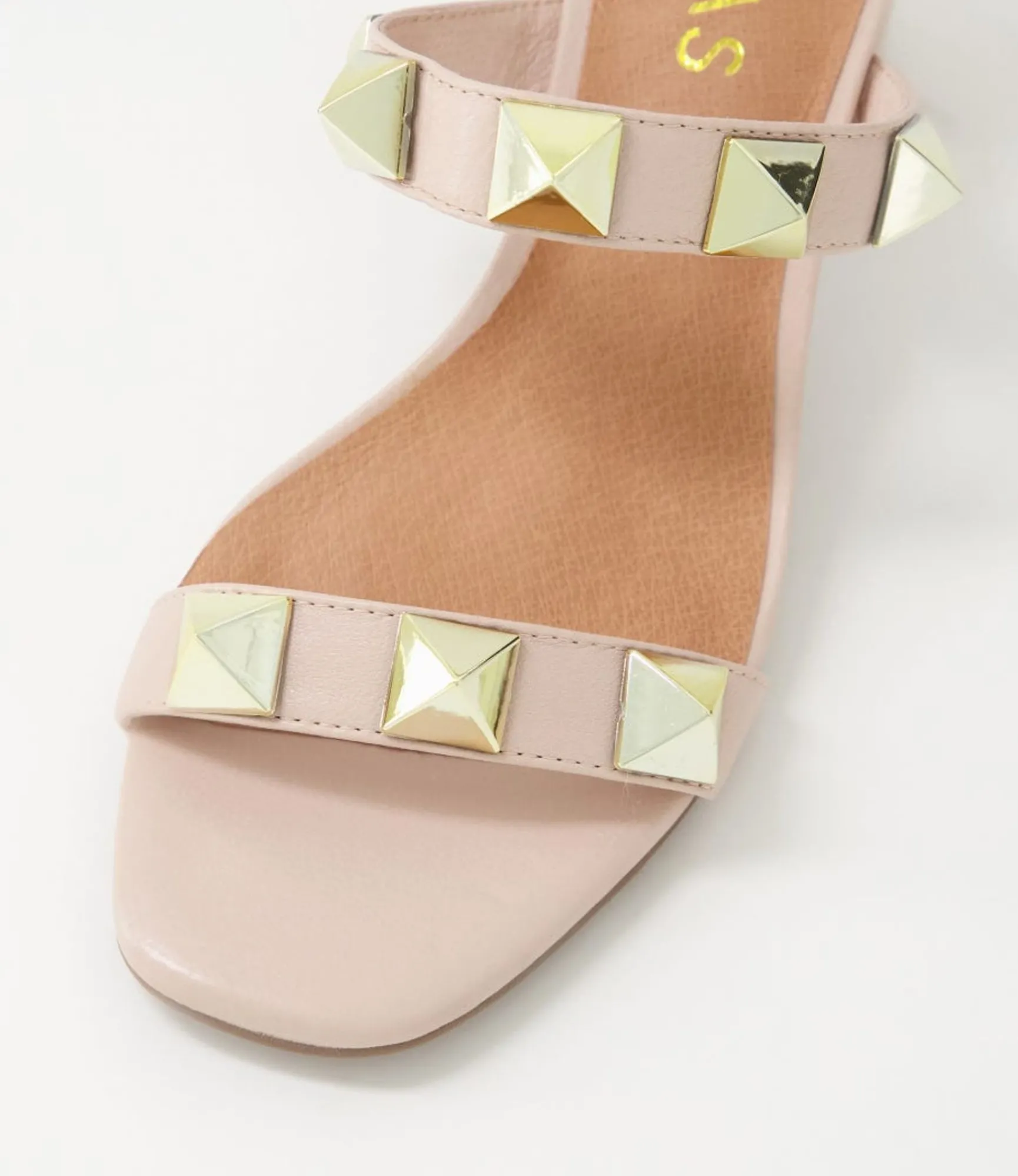New Midas Shoes Gemani Nude Leather Sandals