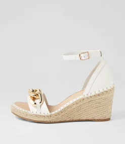 Shop Midas Shoes Geysi White Natural Rope Leather Sandals