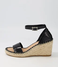 Sale Midas Shoes Gigo Black Patent Leather Espadrilles
