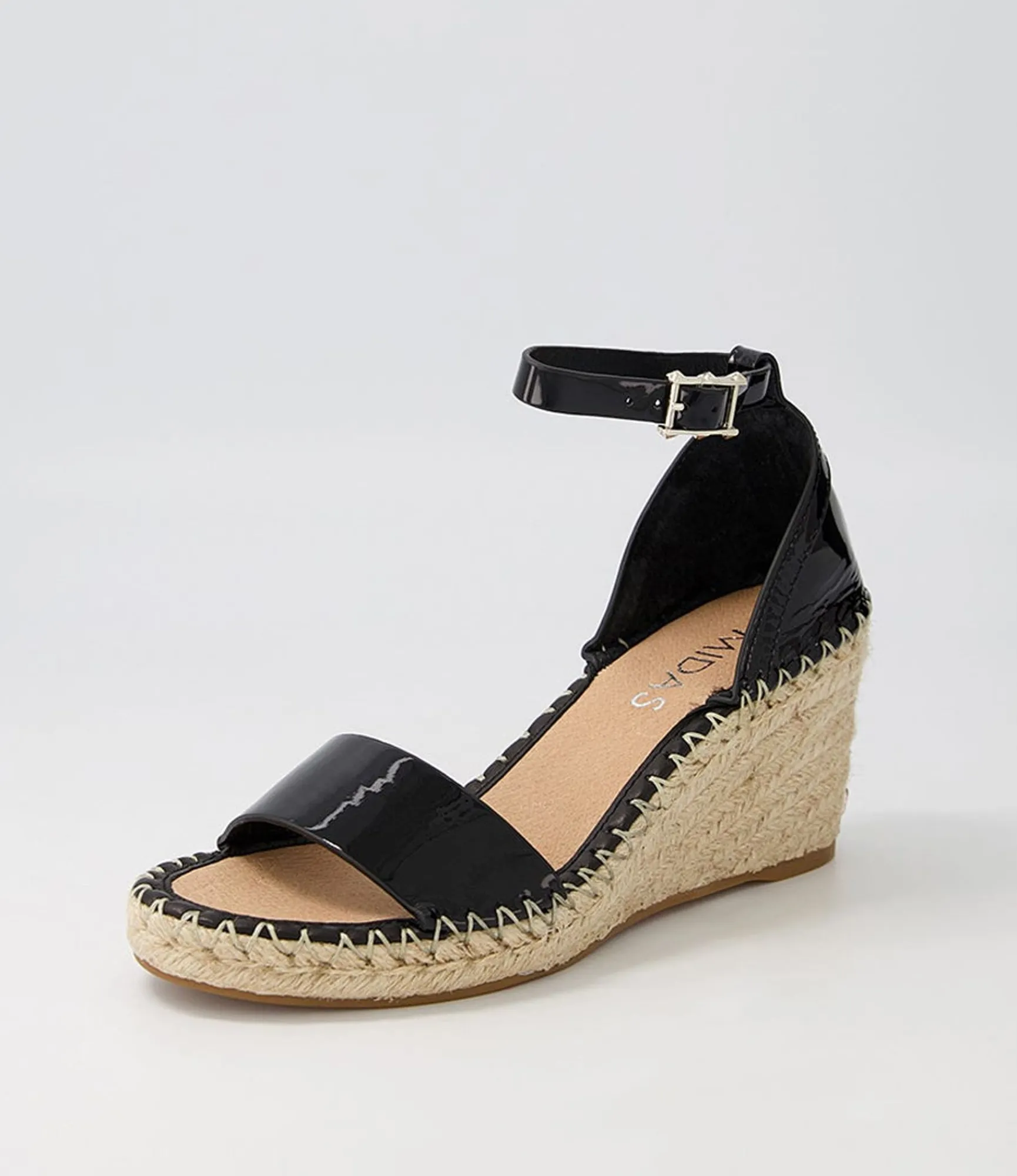 Sale Midas Shoes Gigo Black Patent Leather Espadrilles