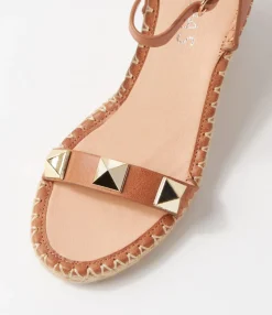 Clearance Midas Shoes Gillies Tan Leather Wedges
