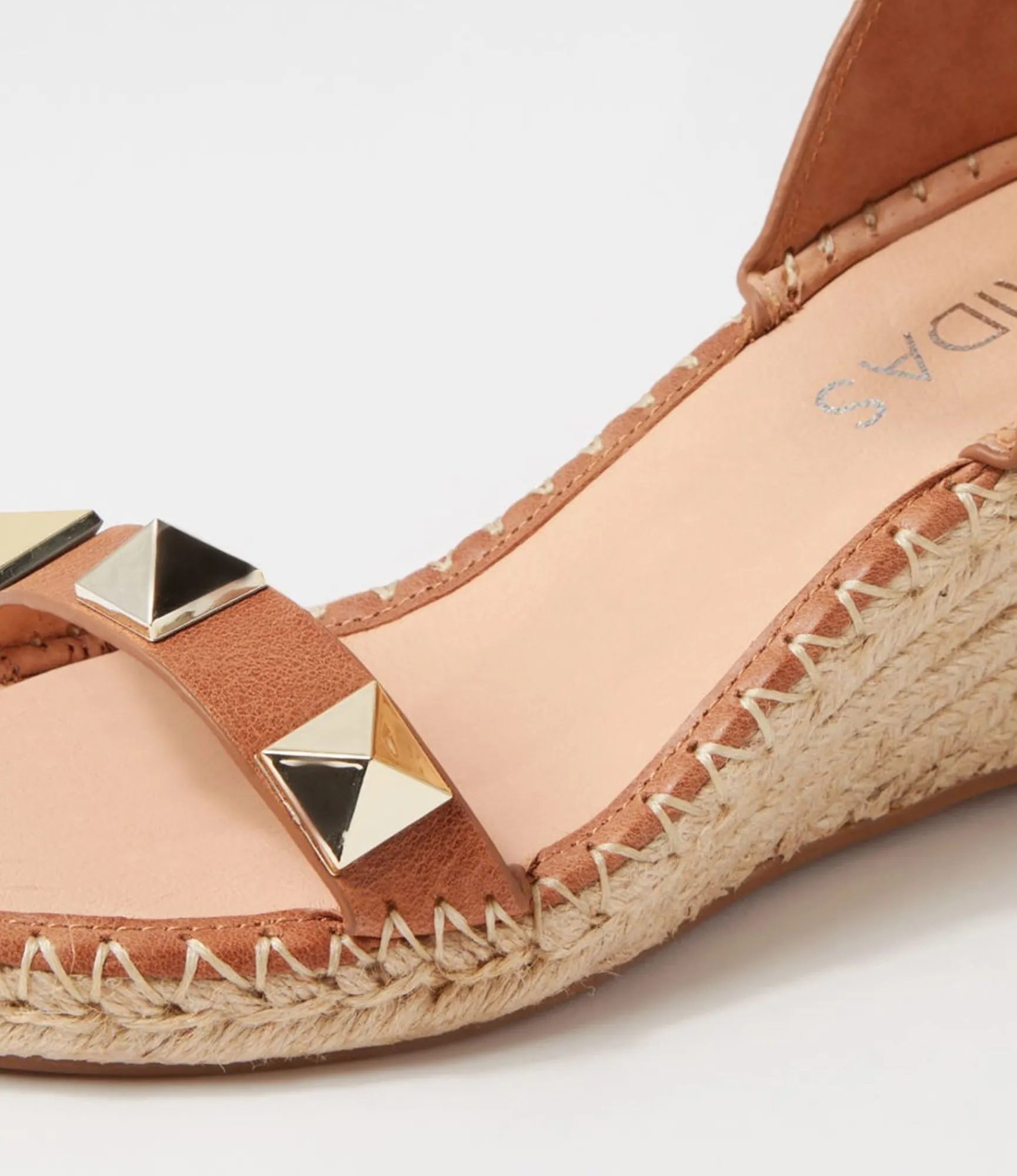Clearance Midas Shoes Gillies Tan Leather Wedges
