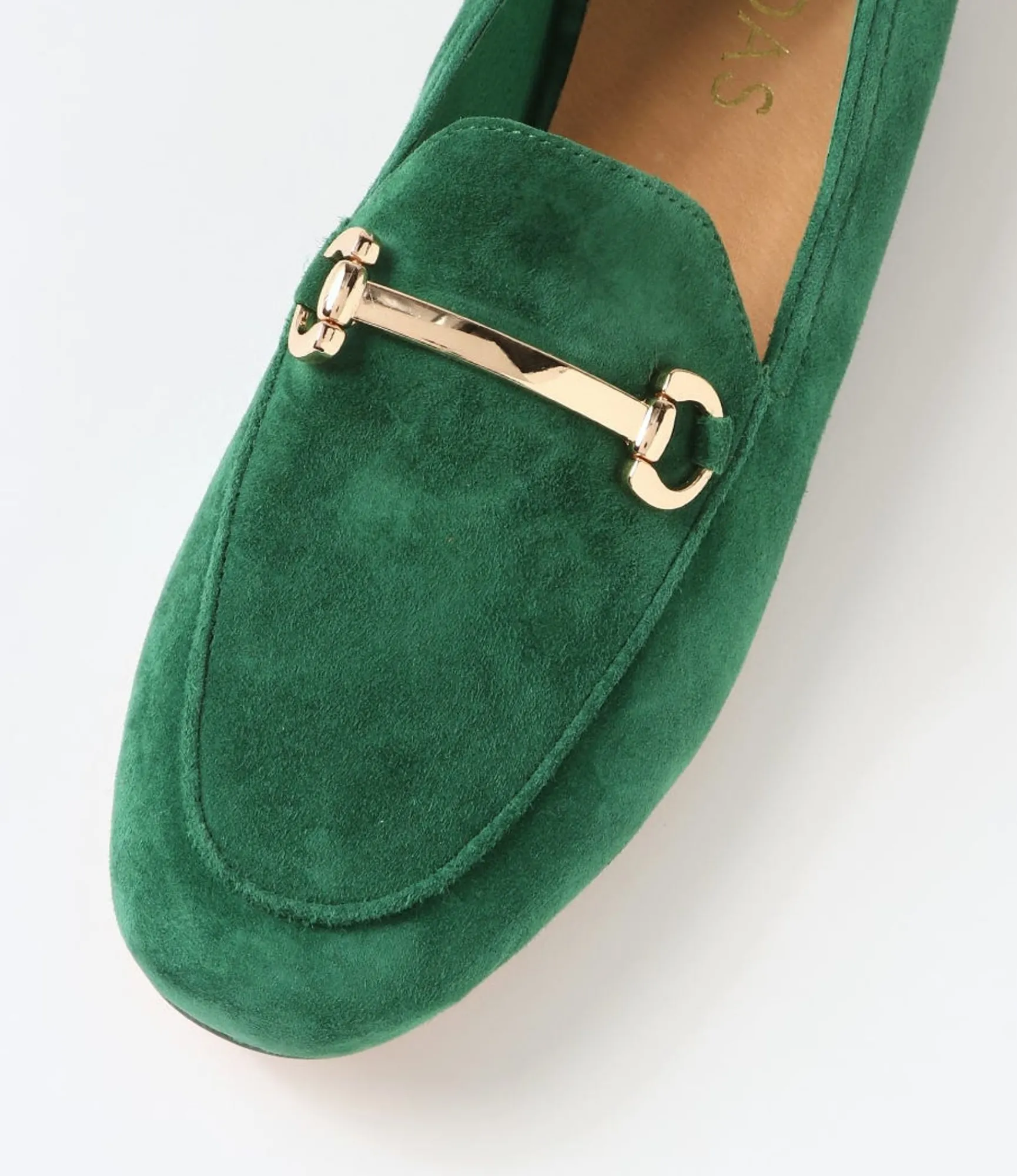 New Midas Shoes Ginnas Emerald Suede Loafers