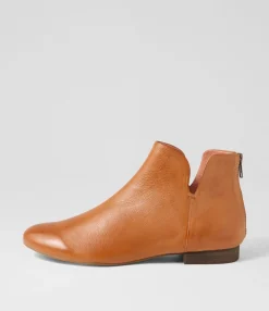 Discount Midas Shoes Gipps Tan Leather Ankle Boots