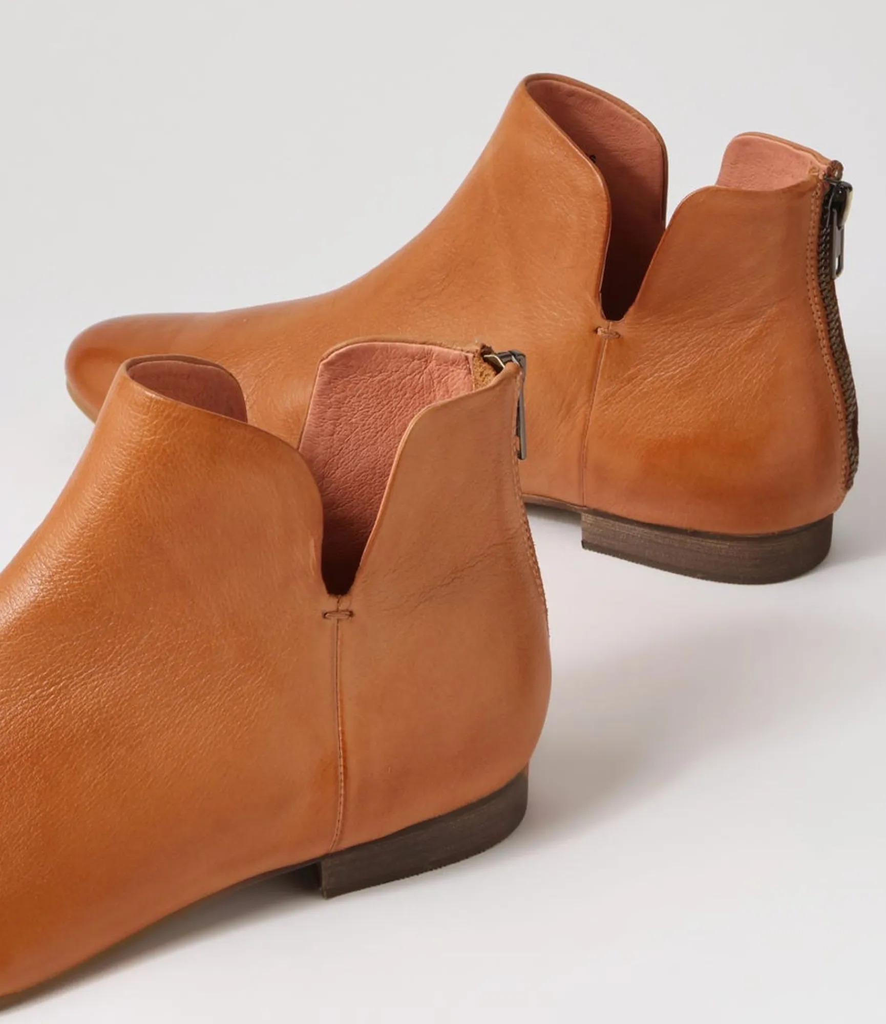 Discount Midas Shoes Gipps Tan Leather Ankle Boots