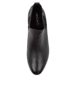 Best Sale Midas Shoes Glasgow Black Leather