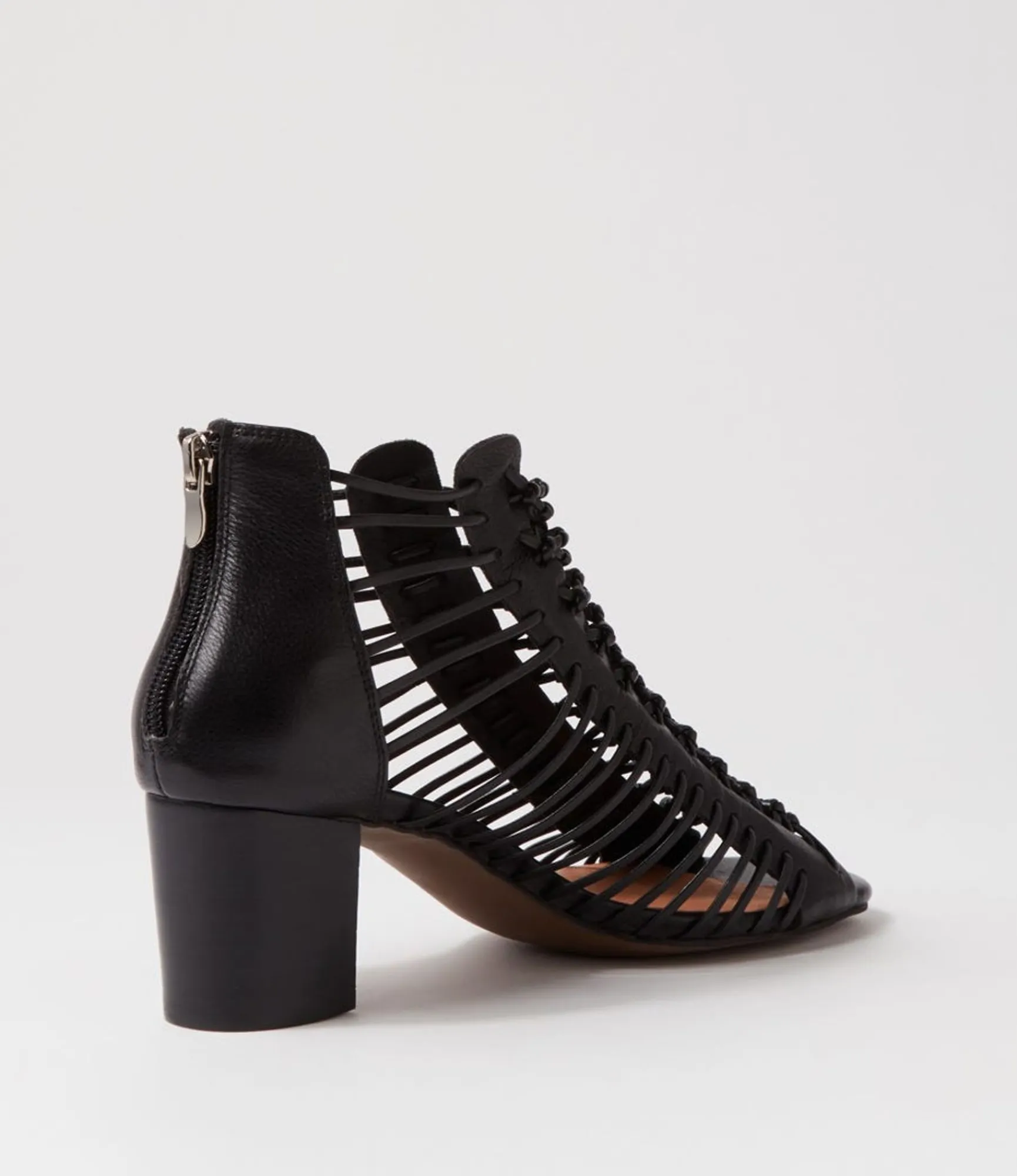 Fashion Midas Shoes Glennora Black Leather Sandals