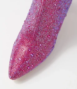 Shop Midas Shoes Glistin Fuchsia Jewel Fabric Ankle Boots