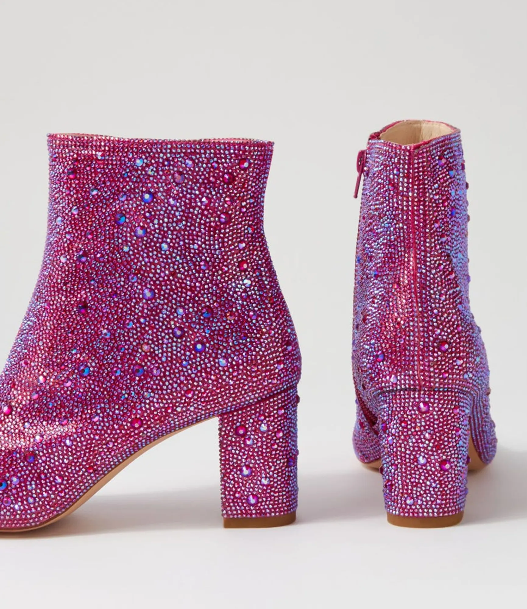 Shop Midas Shoes Glistin Fuchsia Jewel Fabric Ankle Boots