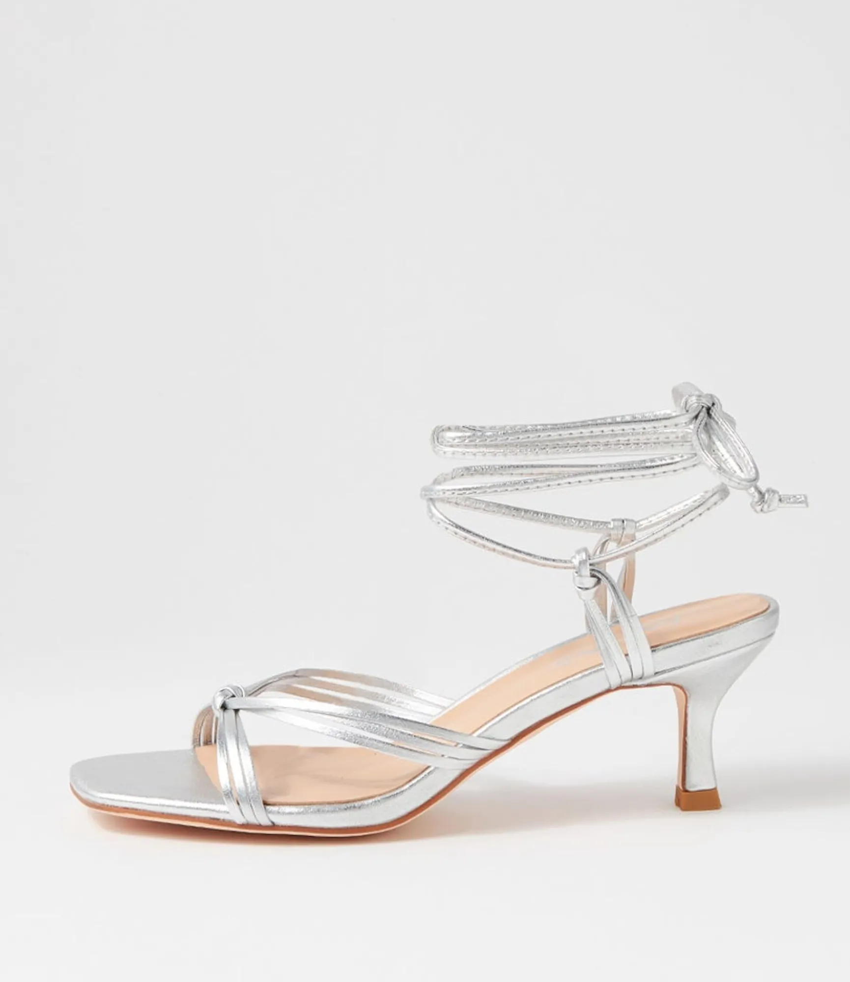 Discount Midas Shoes Goddess Silver Leather Sandals