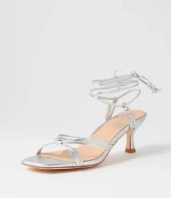 Discount Midas Shoes Goddess Silver Leather Sandals