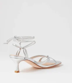 Discount Midas Shoes Goddess Silver Leather Sandals