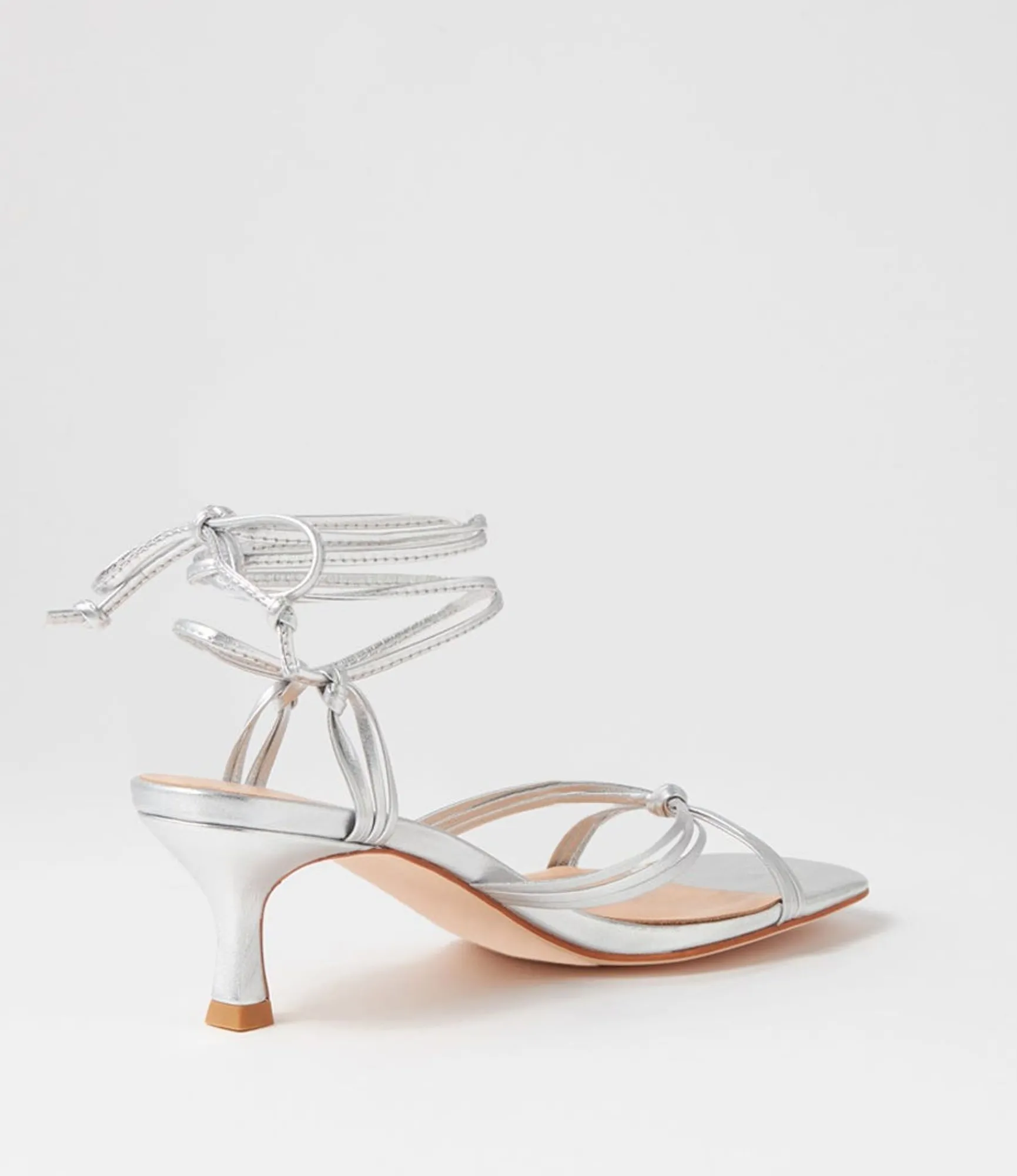 Discount Midas Shoes Goddess Silver Leather Sandals