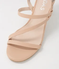 Outlet Midas Shoes Goldy Dark Nude Leather Sandals