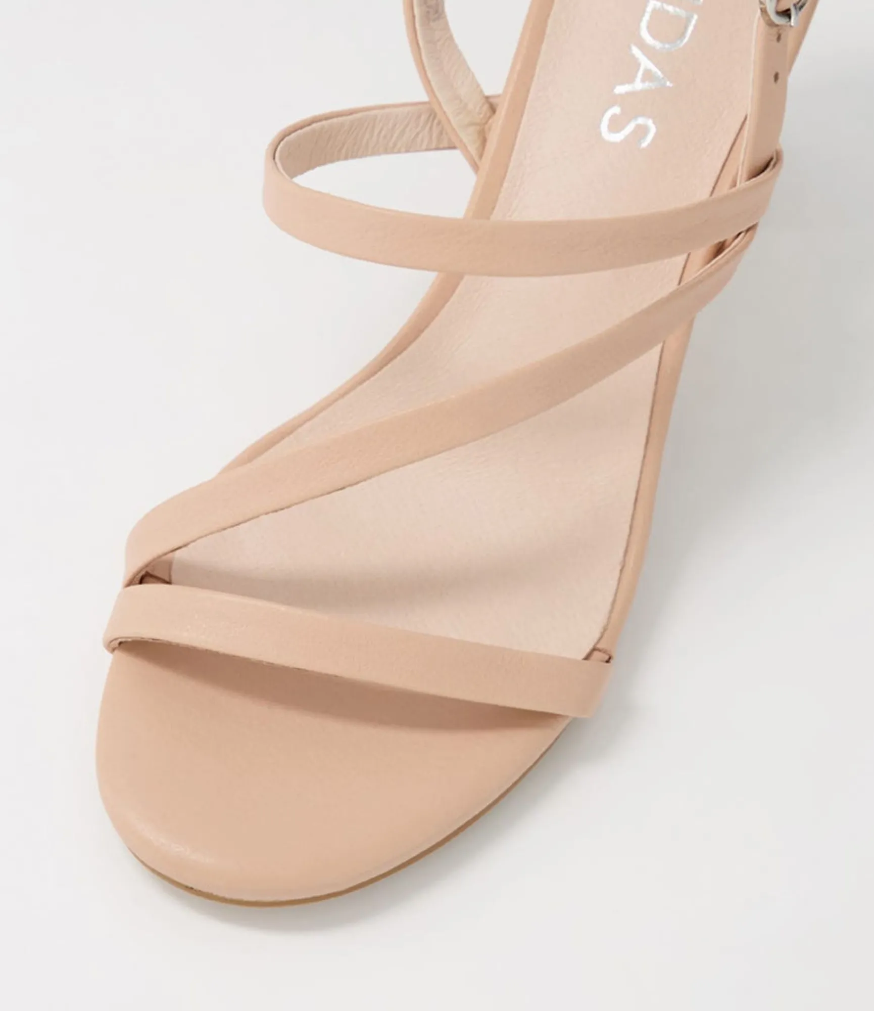 Outlet Midas Shoes Goldy Dark Nude Leather Sandals
