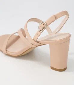 Outlet Midas Shoes Goldy Dark Nude Leather Sandals