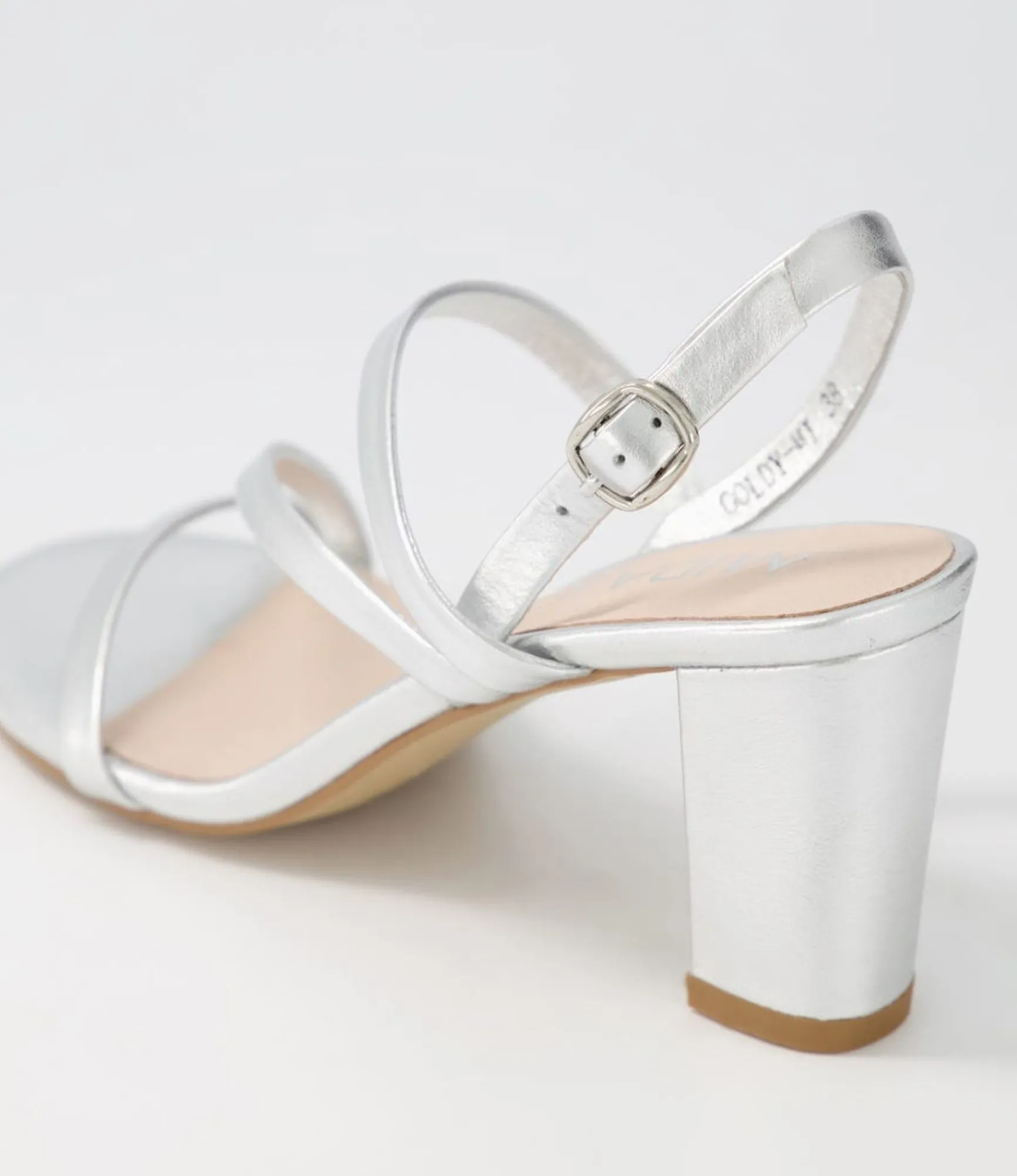 Store Midas Shoes Goldy Silver Leather Sandals