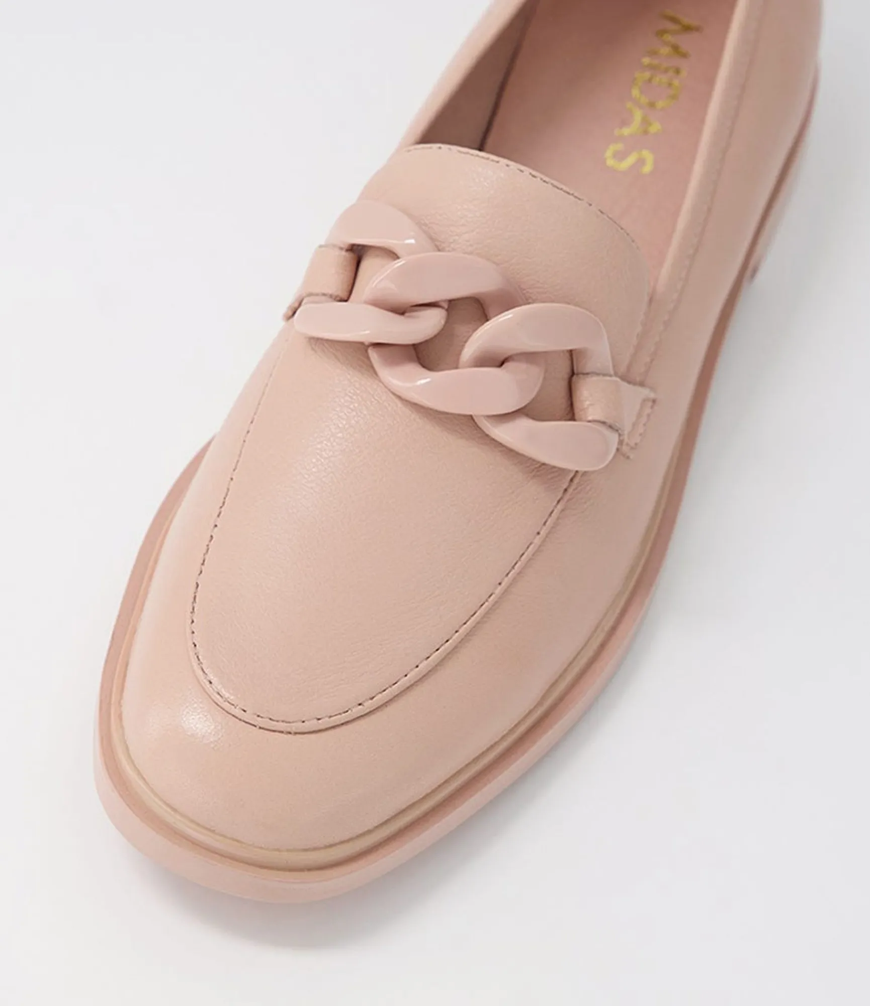 Flash Sale Midas Shoes Gonos Dark Nude Leather Loafers