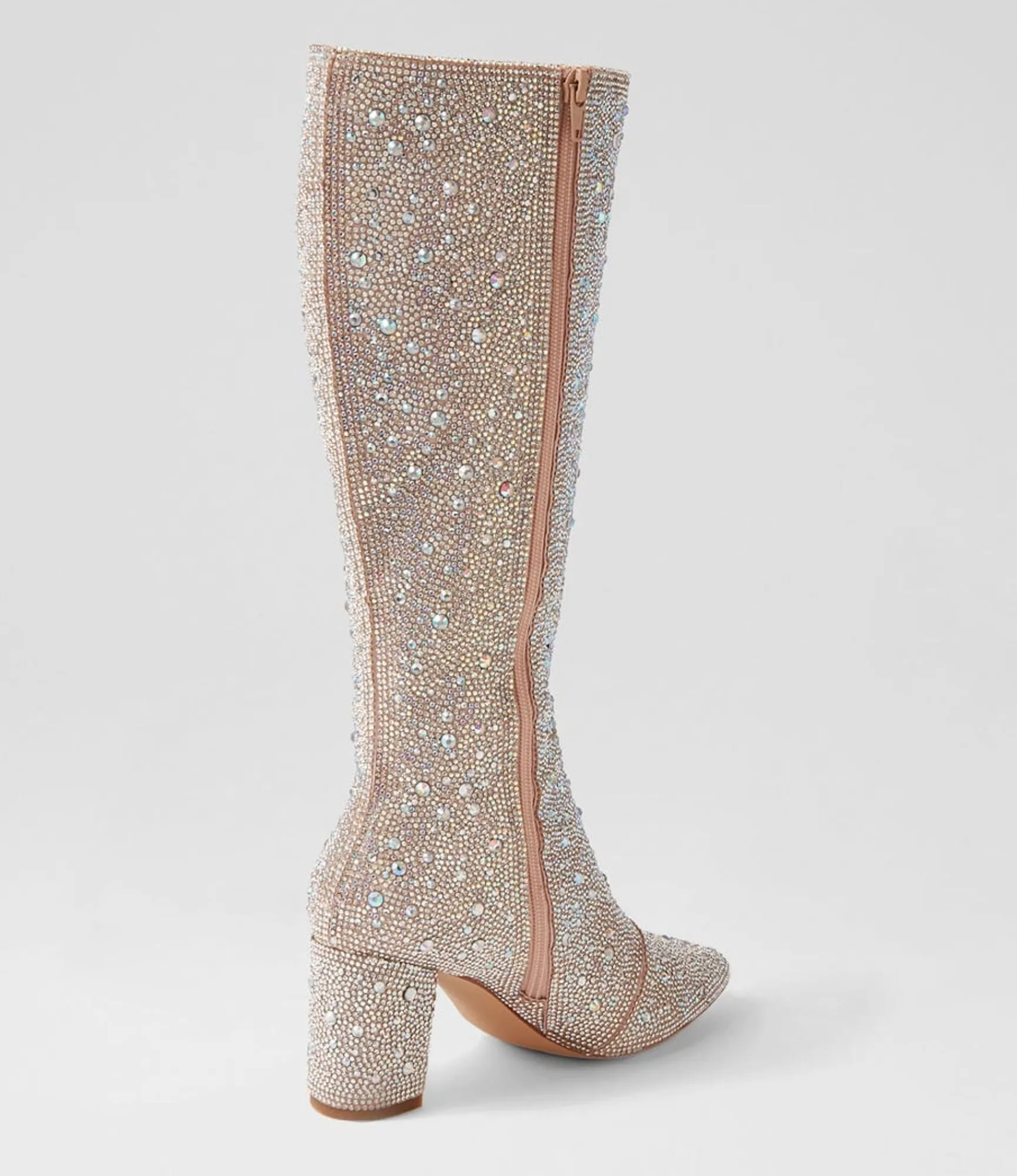 Sale Midas Shoes Gorg Silver Jewel Fabric Knee High Boots