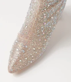 Sale Midas Shoes Gorg Silver Jewel Fabric Knee High Boots