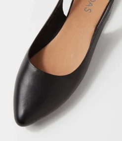 Fashion Midas Shoes Gossep Black Leather Flat Shoes