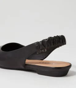 Fashion Midas Shoes Gossep Black Leather Flat Shoes