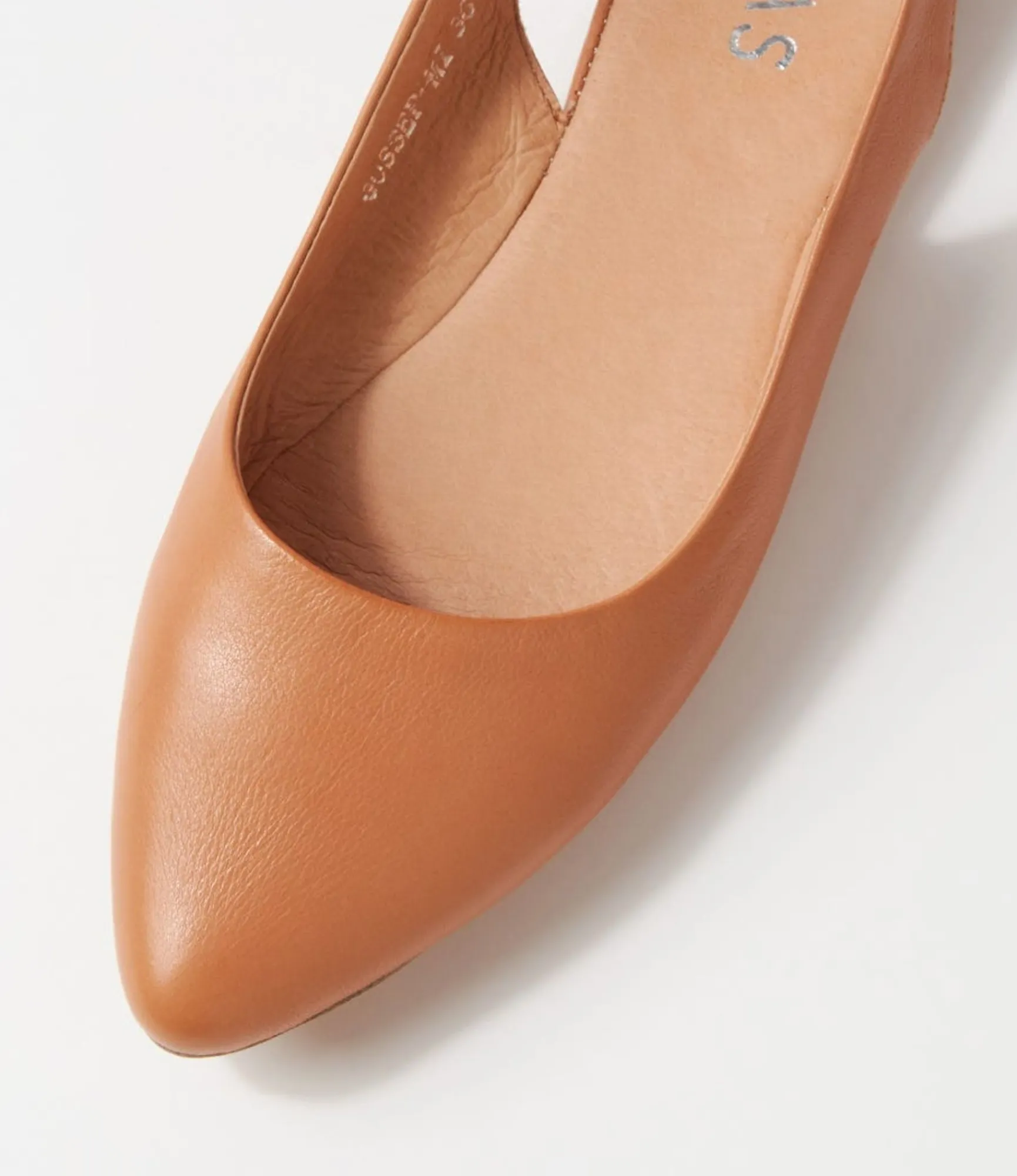 Sale Midas Shoes Gossep Dark Tan Leather Flat Shoes