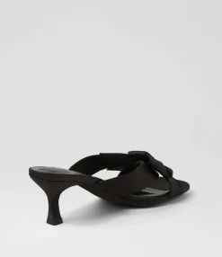 Cheap Midas Shoes Granger Black Satin Sandals