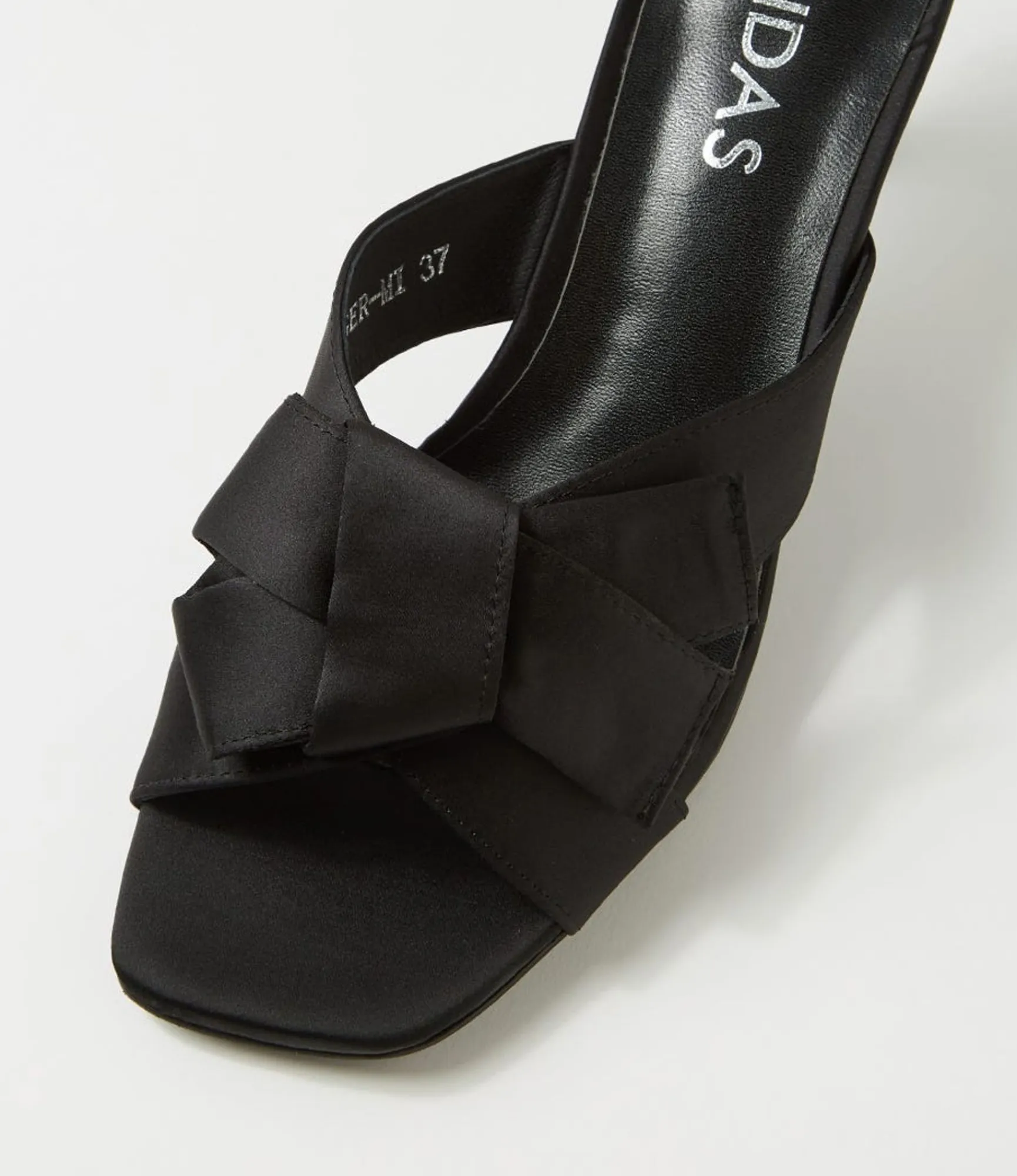 Cheap Midas Shoes Granger Black Satin Sandals