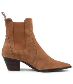 Outlet Midas Shoes Grasp Light Choc Suede Chelsea Boots