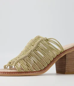 Store Midas Shoes Grazi Gold Elastic Sandals