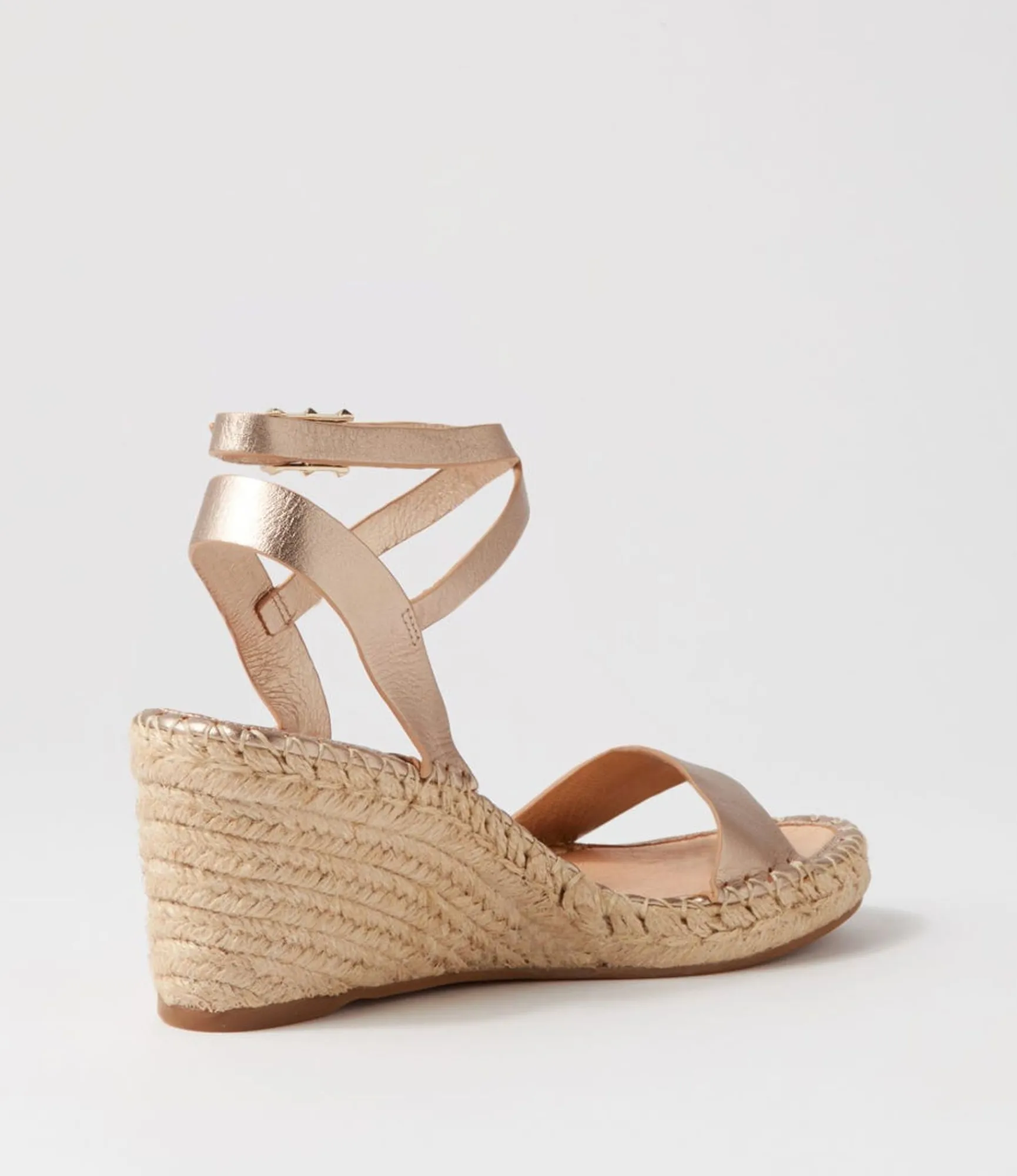 Fashion Midas Shoes Guenie Champagne Leather Espadrilles