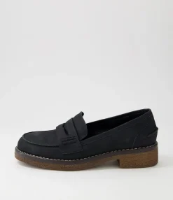 Online Midas Shoes Gulfie Black Leather Loafers