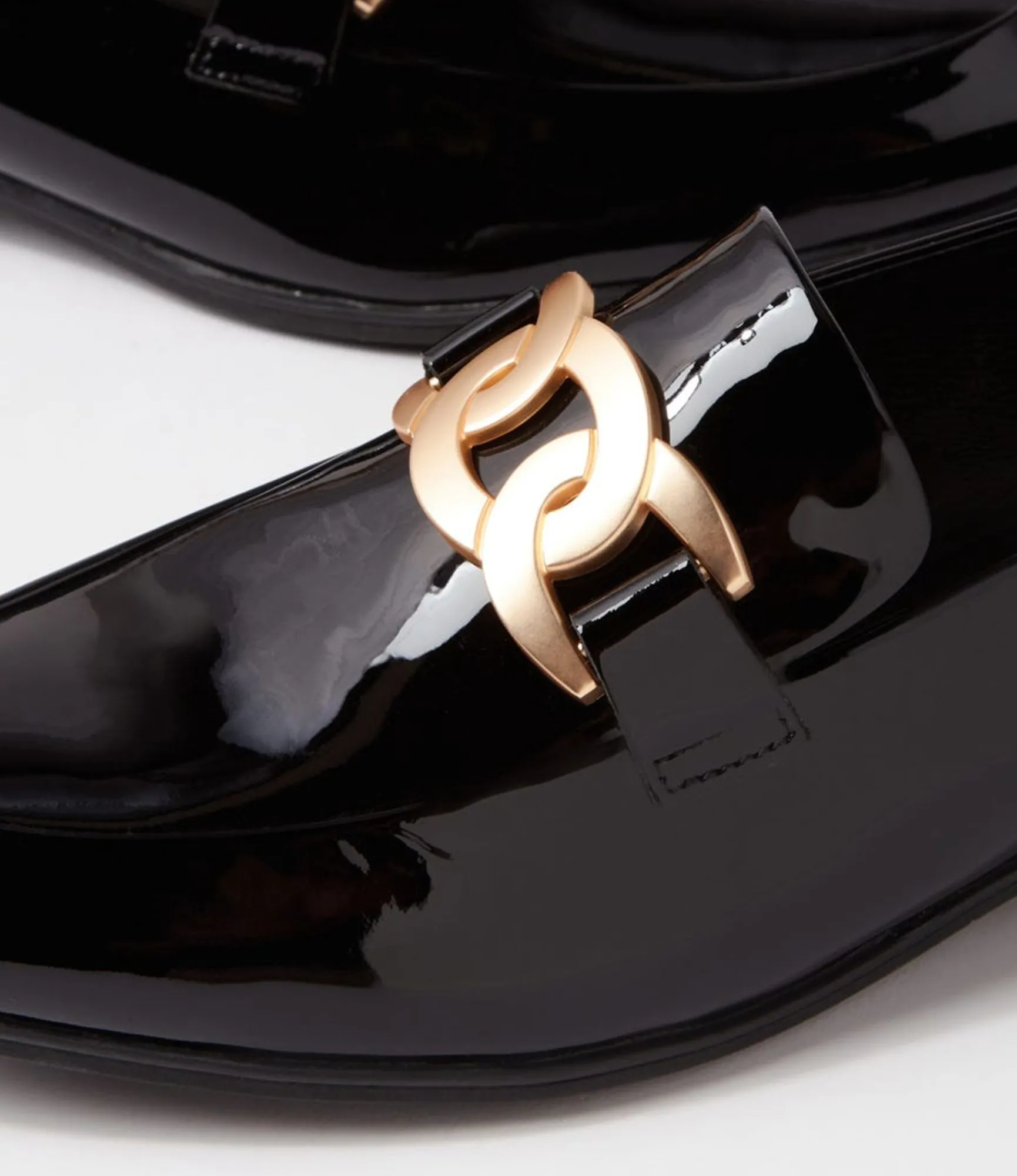 Fashion Midas Shoes Gummie Black Patent Leather Loafers