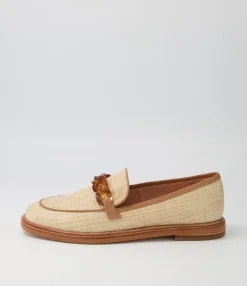 Cheap Midas Shoes Gusto Natural Woven Leather Loafers