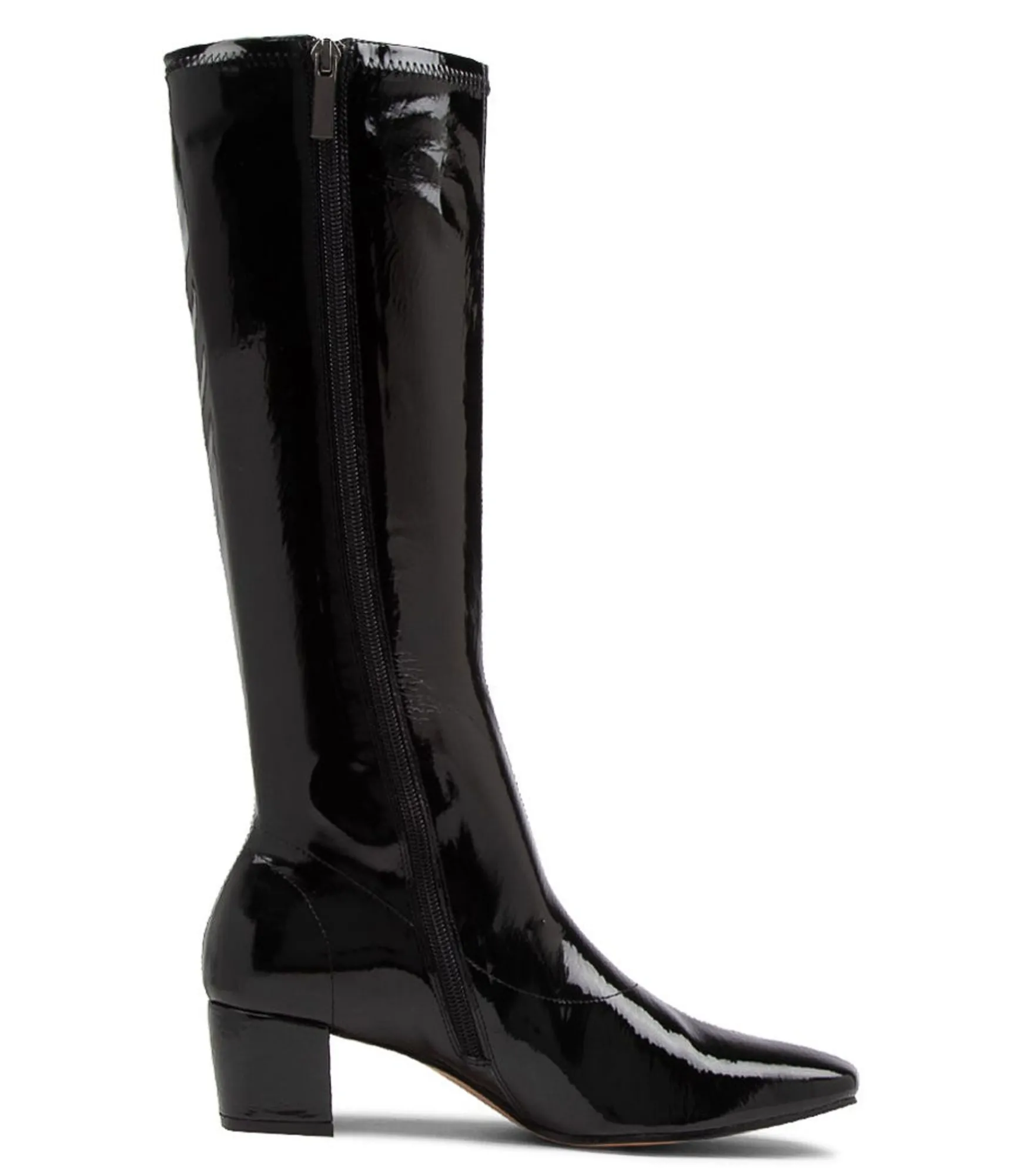 Cheap Midas Shoes Hailee Black Patent Synthetic Knee High Boots