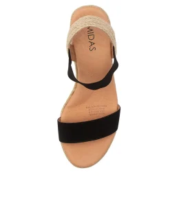 Cheap Midas Shoes Halina Black Elastic