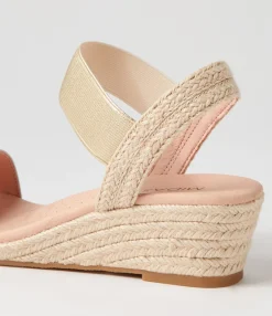 Sale Midas Shoes Halina Pale Gold Elastic Sandals