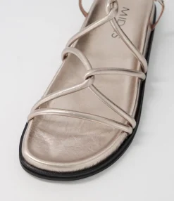 Best Midas Shoes Hamala Dark Silver Leather Sandals Bs