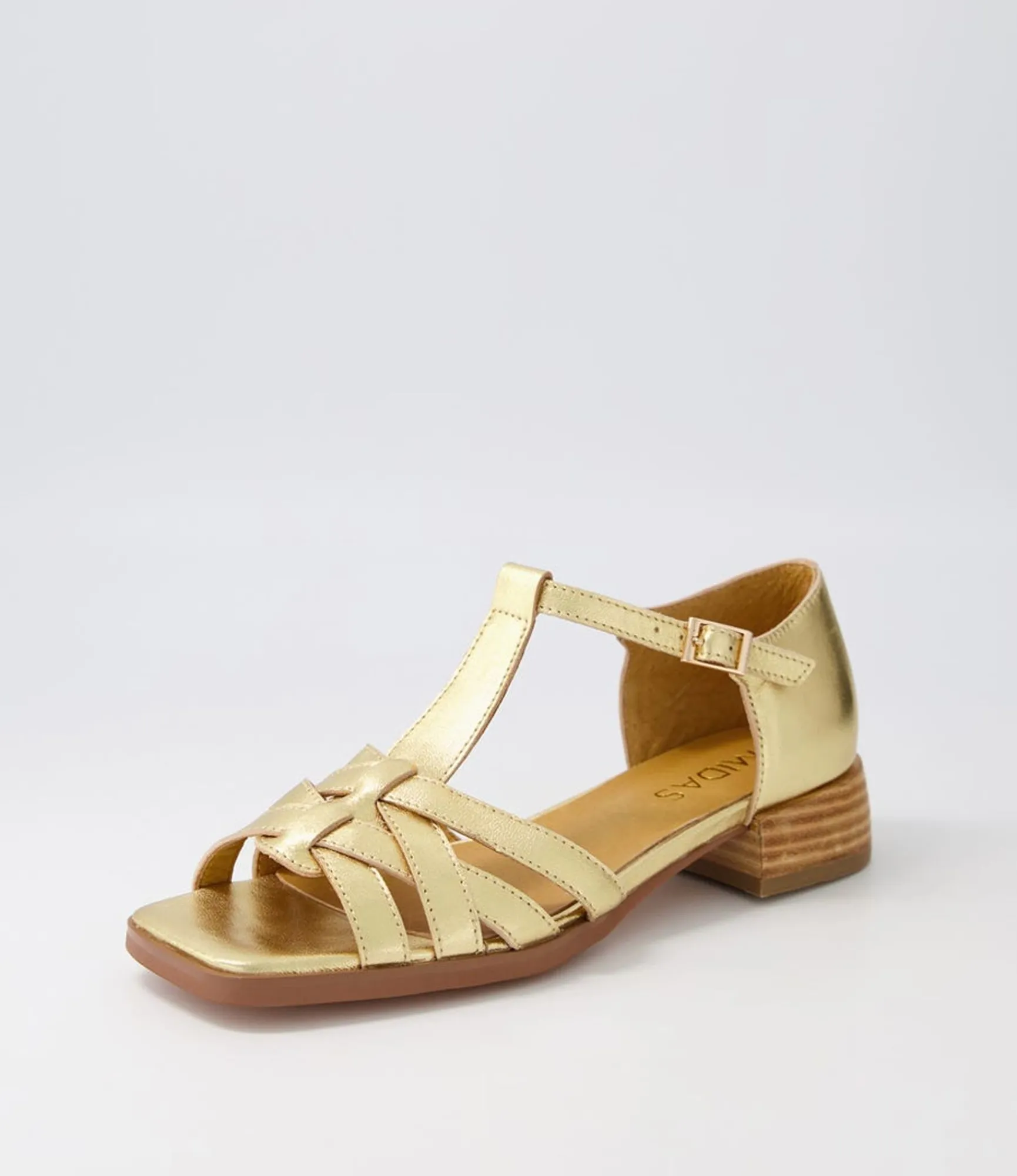 Outlet Midas Shoes Hammand Old Gold Leather Sandals