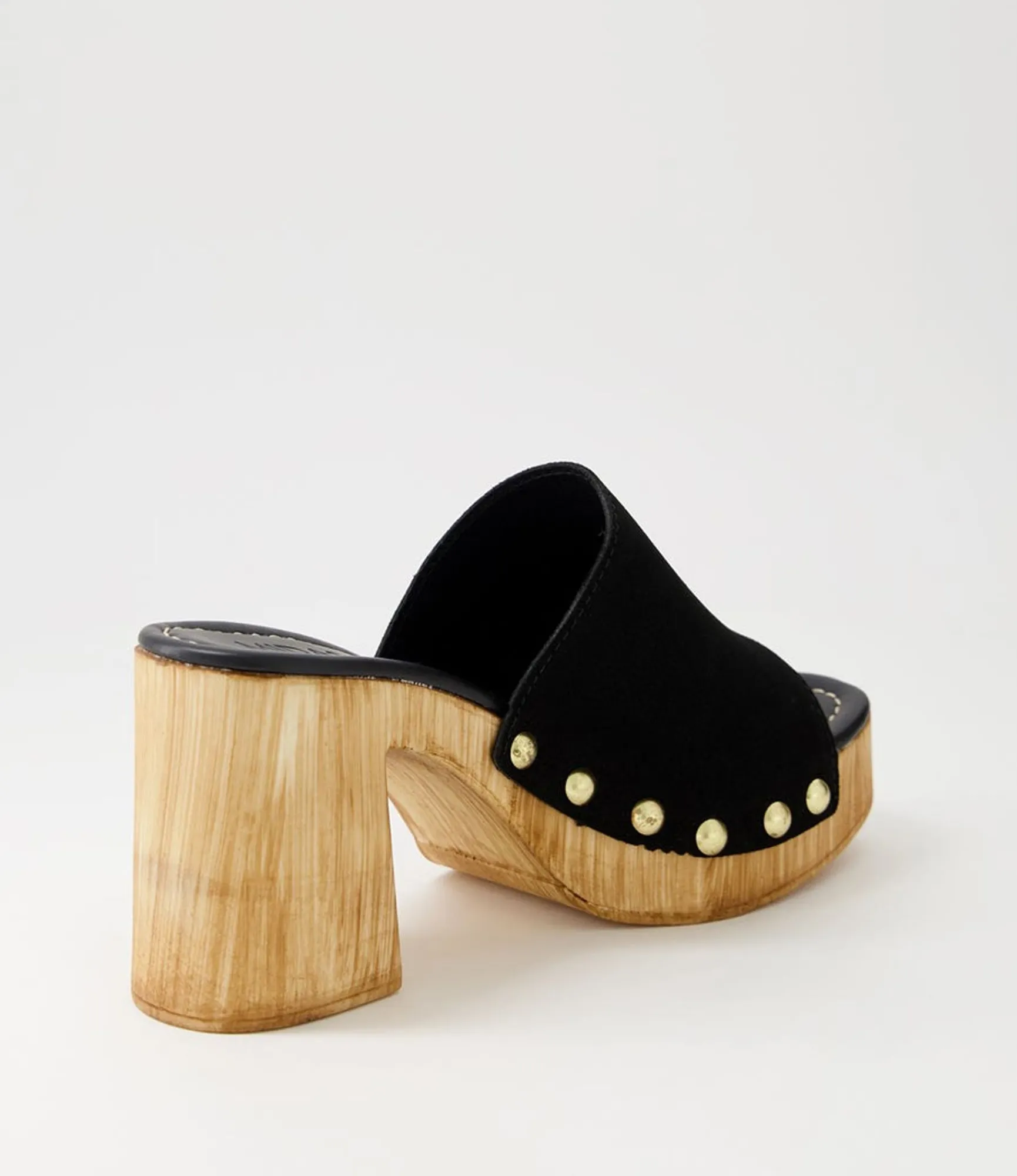 Clearance Midas Shoes Harmon Black Suede Slides