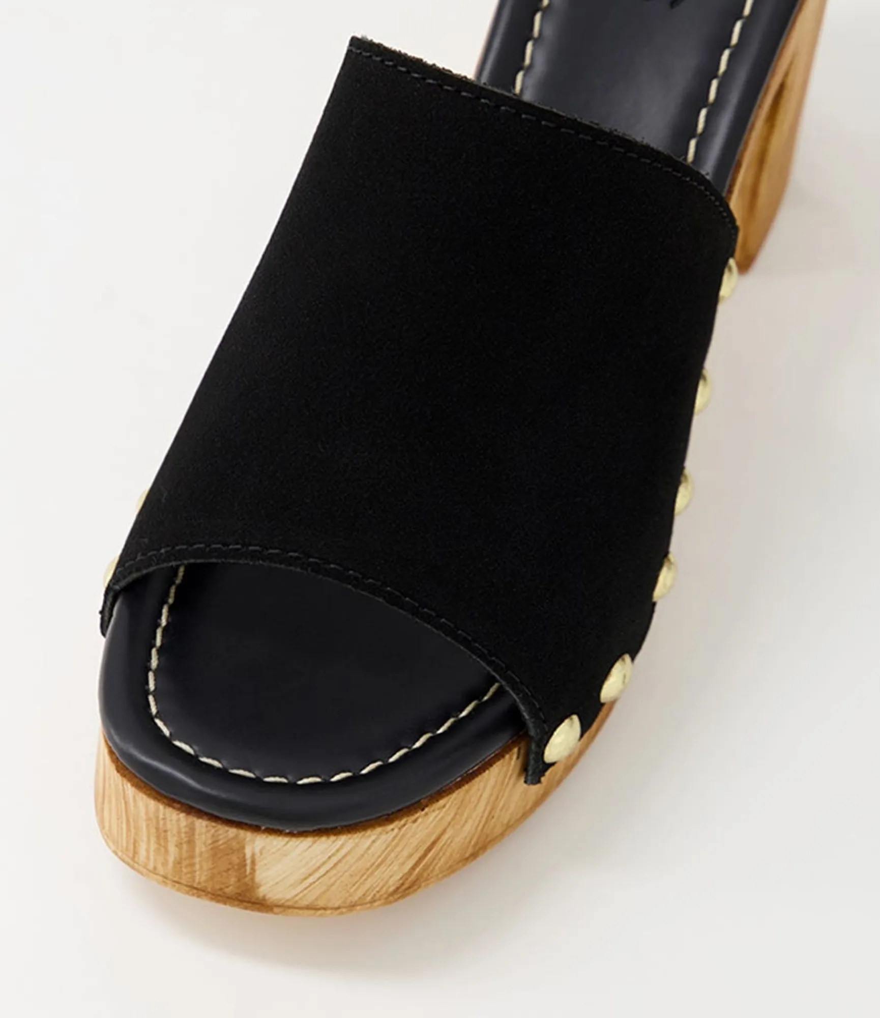 Clearance Midas Shoes Harmon Black Suede Slides