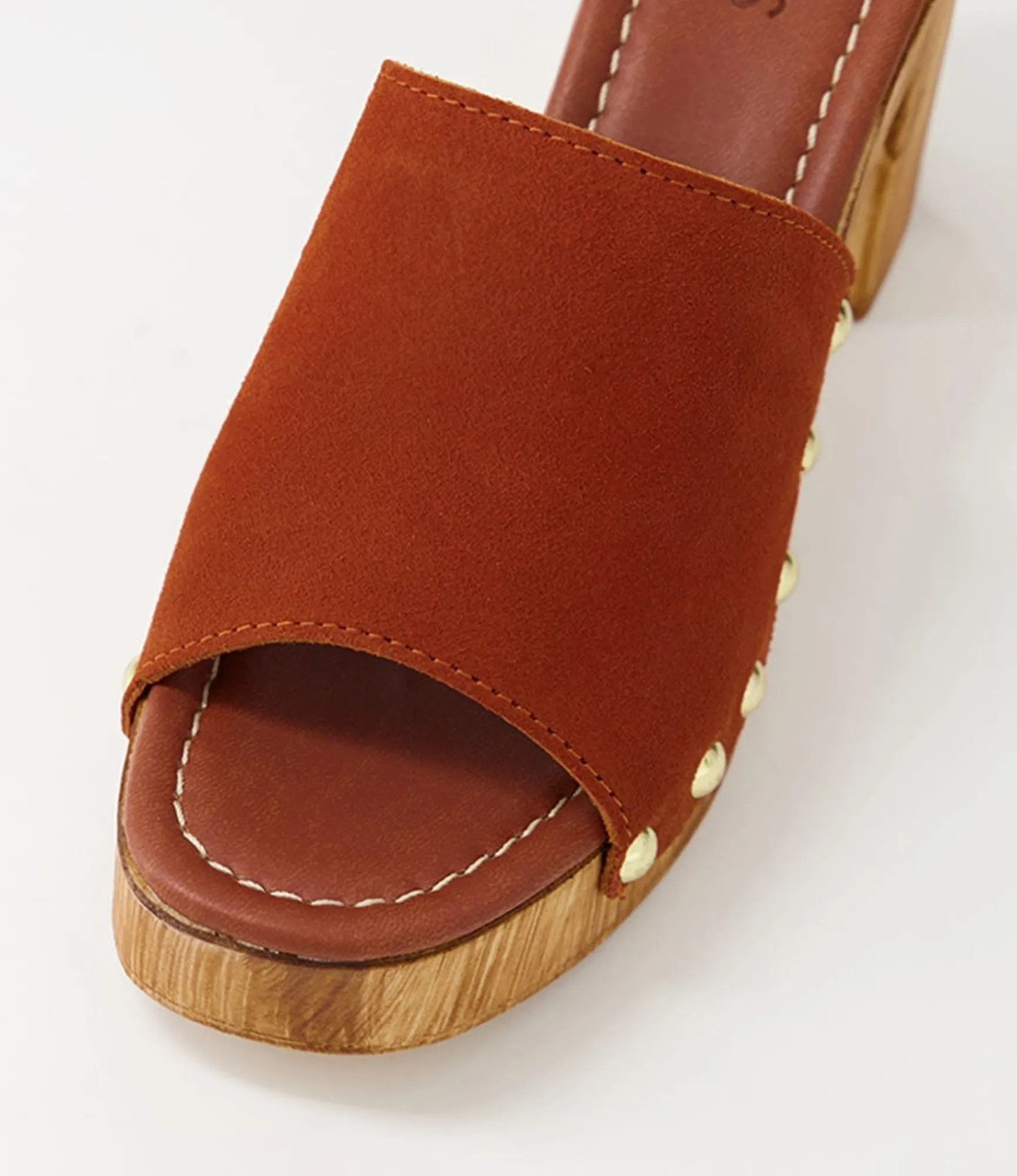 Cheap Midas Shoes Harmon Cognac Suede Slides