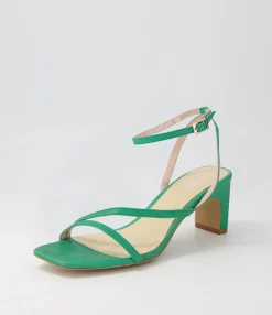 Cheap Midas Shoes Hasta Emerald Leather Sandals