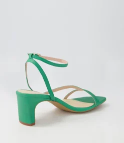 Cheap Midas Shoes Hasta Emerald Leather Sandals