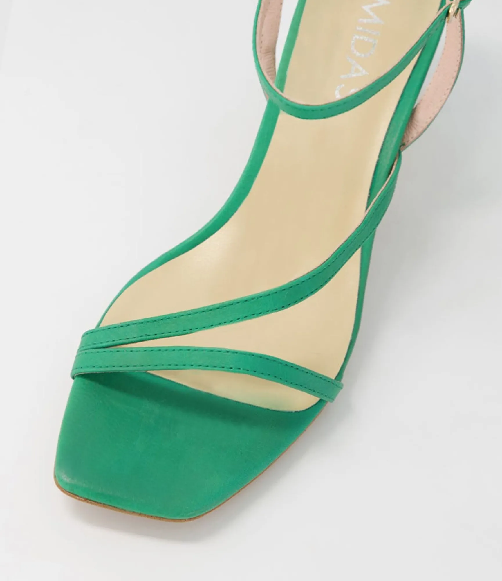 Cheap Midas Shoes Hasta Emerald Leather Sandals
