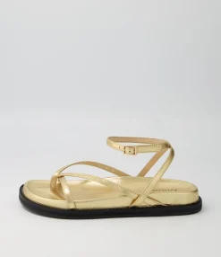 Best Sale Midas Shoes Hava Gold Leather Sandals