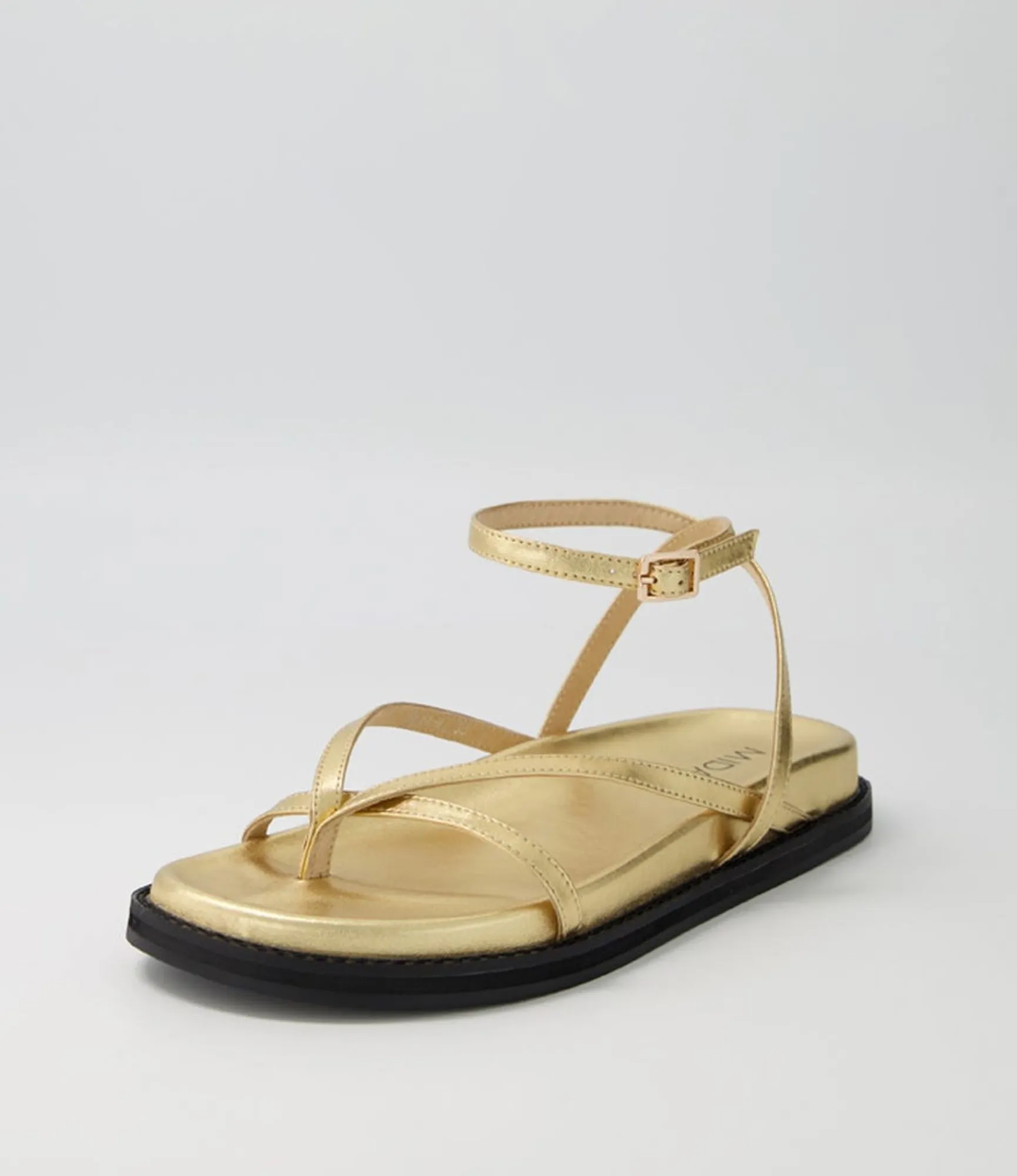 Best Sale Midas Shoes Hava Gold Leather Sandals